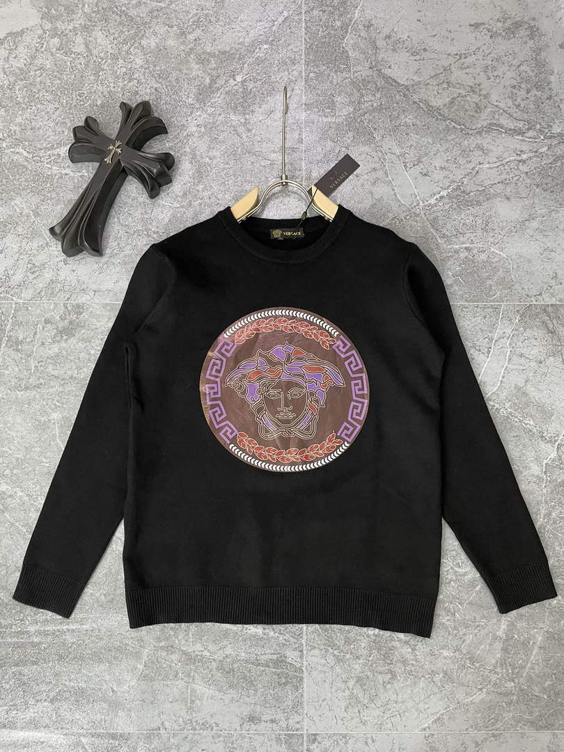 Versace 1007981 Men's Clothing Medusa Logo Sweater V77572
