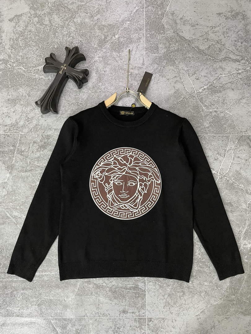 Versace 1007981 Men's Clothing Medusa Logo Sweater V77573
