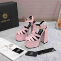 Versace 221404 Pink 'La Medusa' Platform Mary Jane Heels 130mm V500383