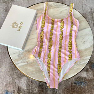 Versace Chain Pinstripe One-Piece Swimsuit 1001408 - S - View 8