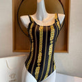 Versace Chain Pinstripe One-Piece Swimsuit 1001409 - S - View 1
