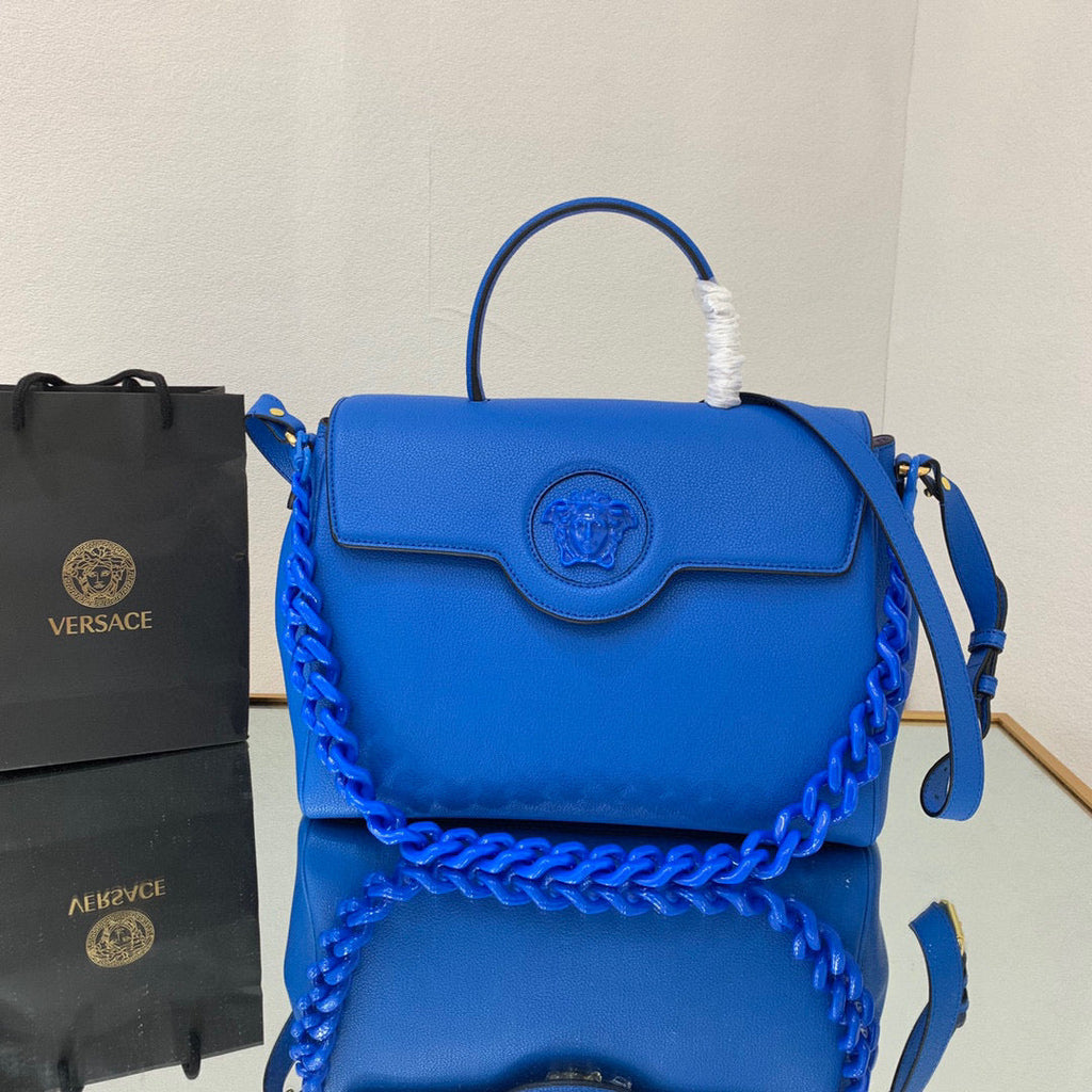 Versace DBFI038 La Medusa Large Handbag 1038 Blue