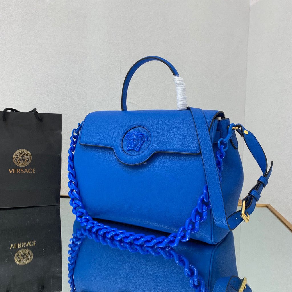 Versace DBFI038 La Medusa Large Handbag 1038 Blue
