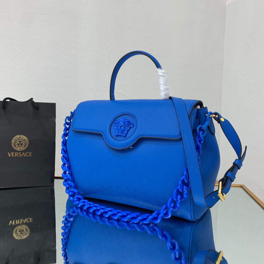Versace DBFI038 La Medusa Large Handbag 1038 Blue