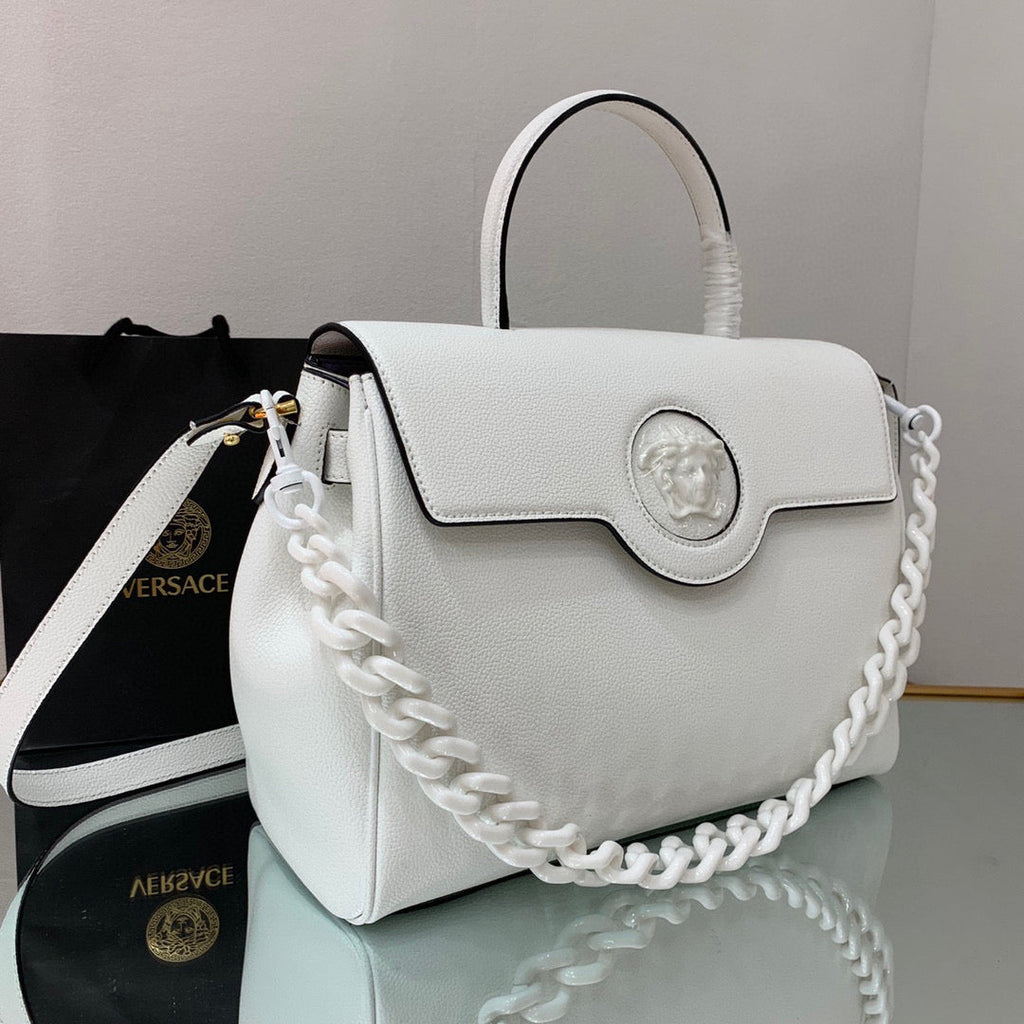 Versace DBFI038 La Medusa Large Handbag 1038 White