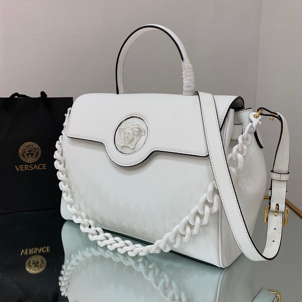 Versace DBFI038 La Medusa Large Handbag 1038 White