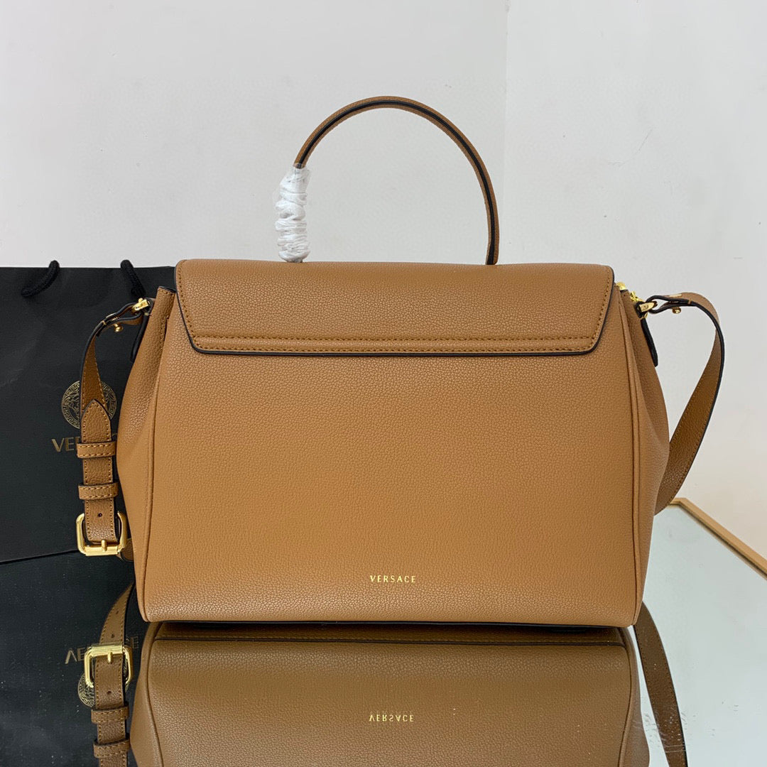 Versace DBFI038 La Medusa Large Handbag 1038 Tan