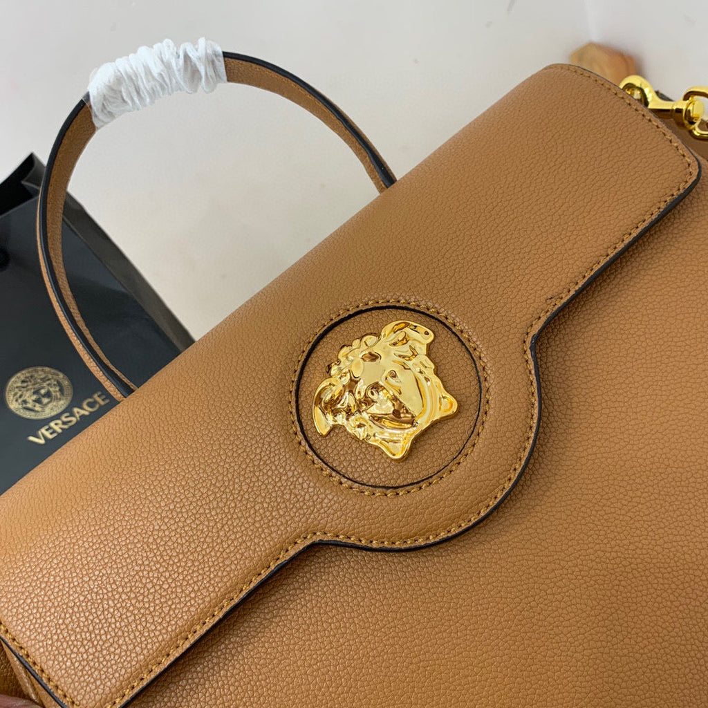 Versace DBFI038 La Medusa Large Handbag 1038 Tan