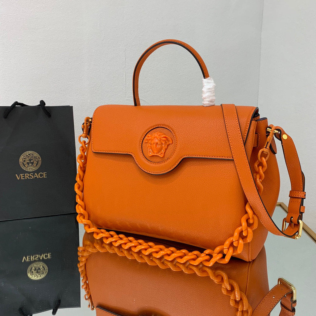 Versace DBFI038 La Medusa Large Handbag 1038 Orange