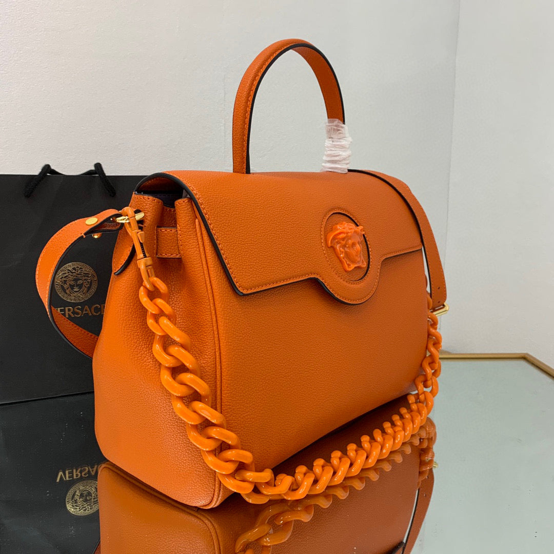 Versace DBFI038 La Medusa Large Handbag 1038 Orange