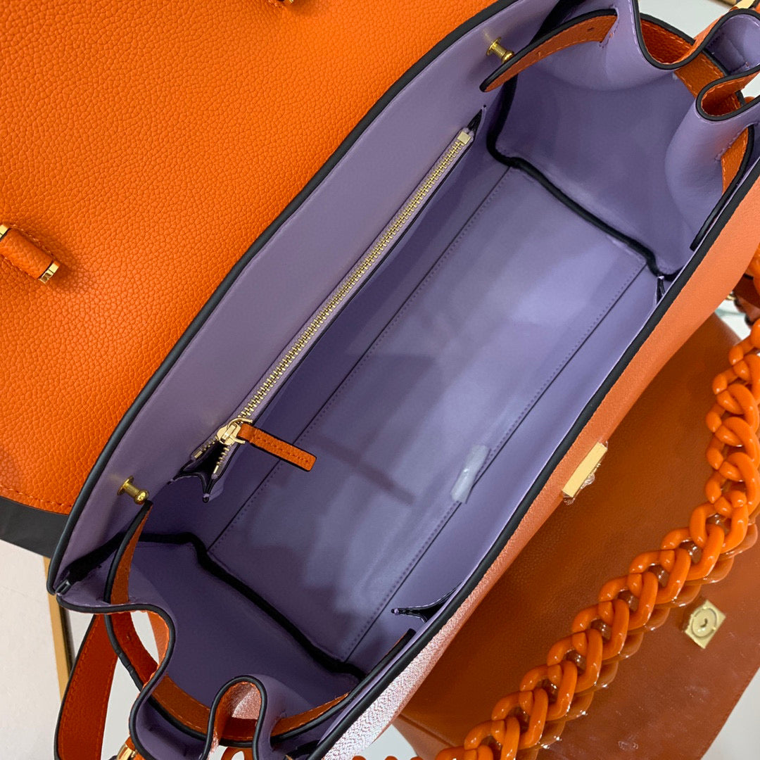 Versace DBFI038 La Medusa Large Handbag 1038 Orange