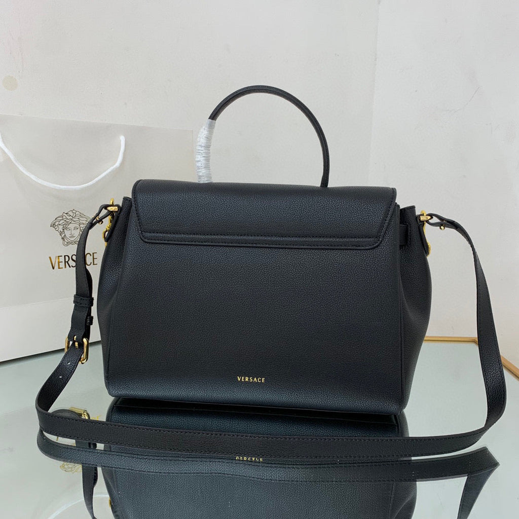 Versace DBFI038 La Medusa Large Handbag 1038 Black Gold