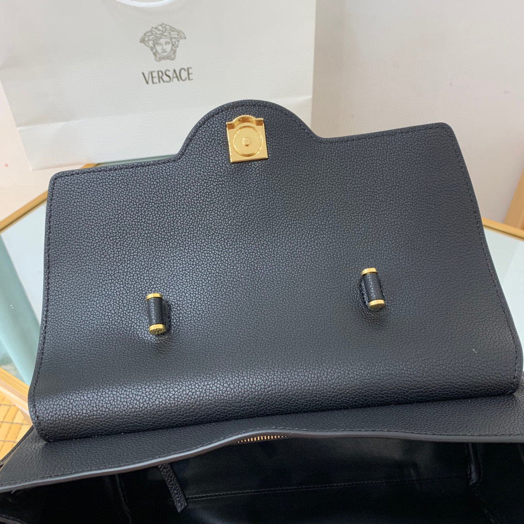 Versace DBFI038 La Medusa Large Handbag 1038 Black Gold