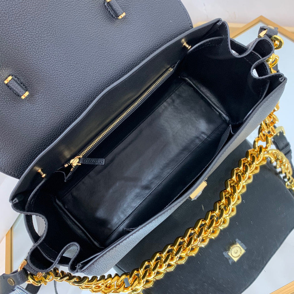 Versace DBFI038 La Medusa Large Handbag 1038 Black Gold