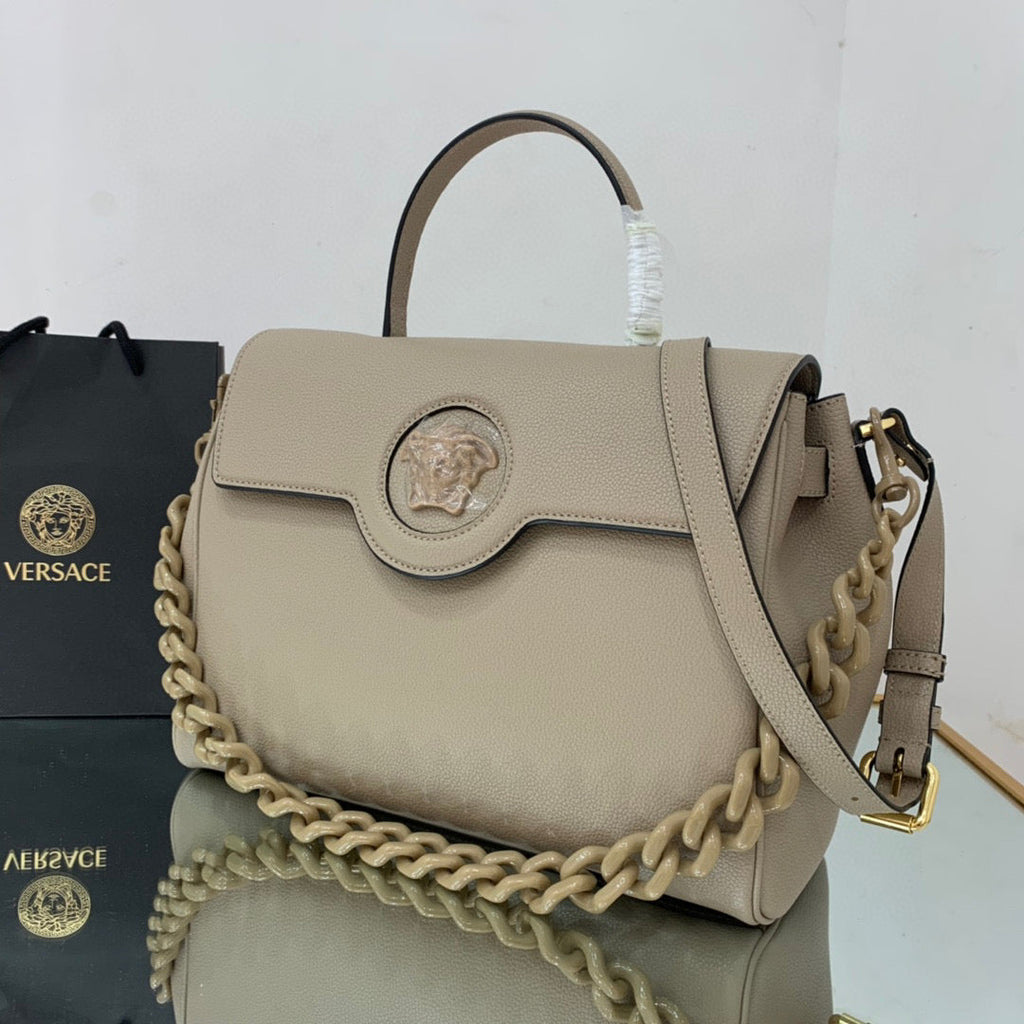 Versace DBFI038 La Medusa Large Handbag 1038 Gray