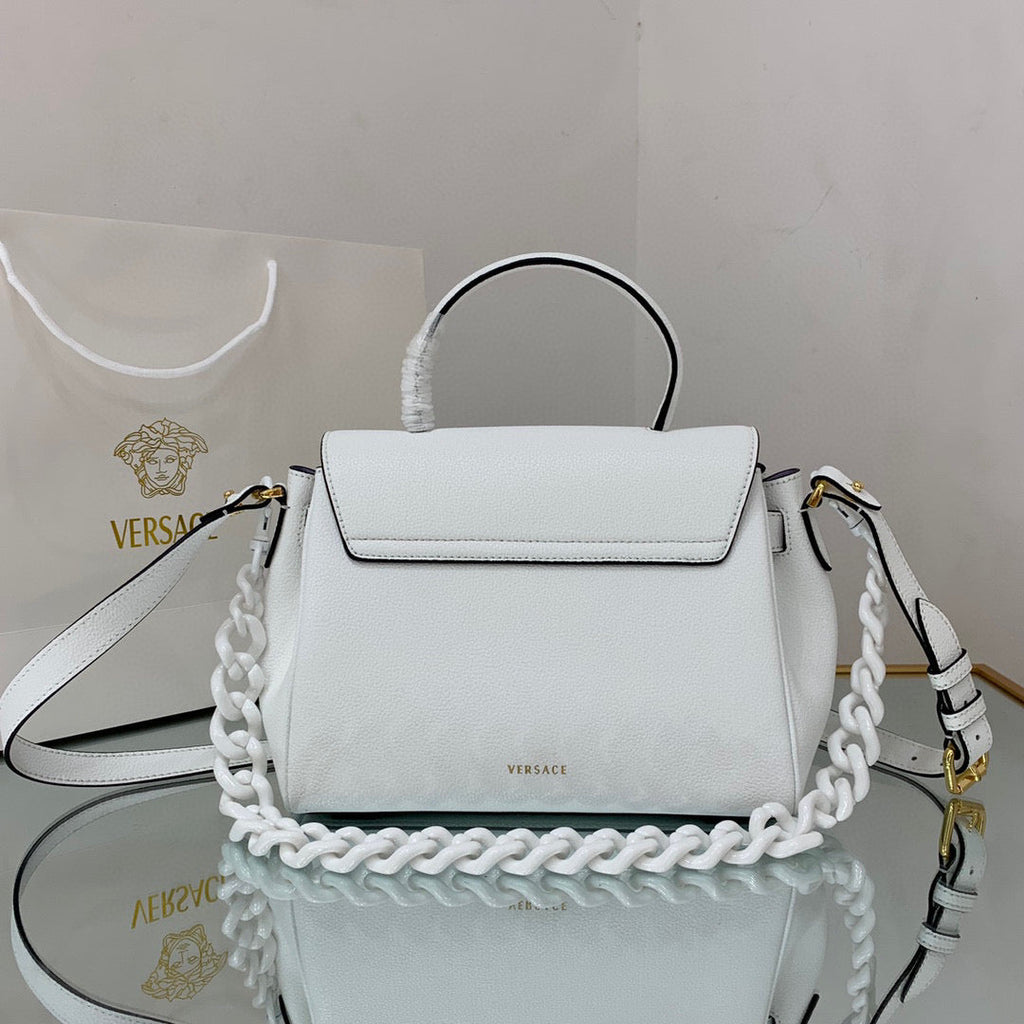 Versace DBFI039 La Medusa Medium Handbag 1039 White