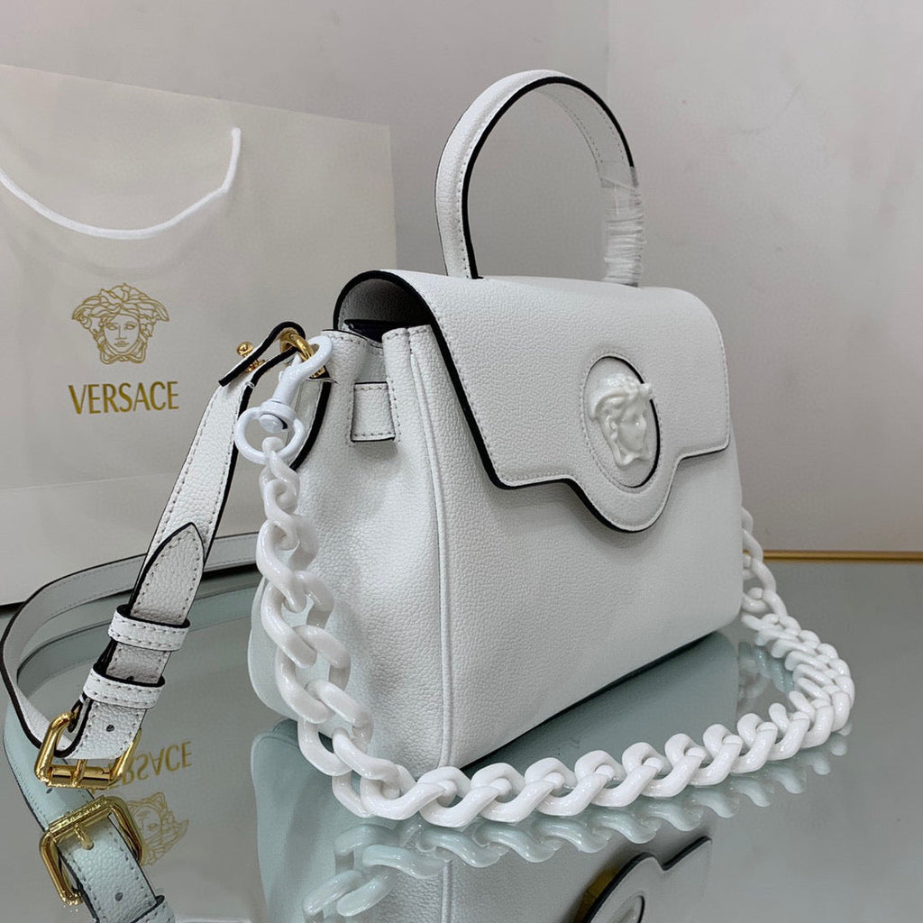 Versace DBFI039 La Medusa Medium Handbag 1039 White