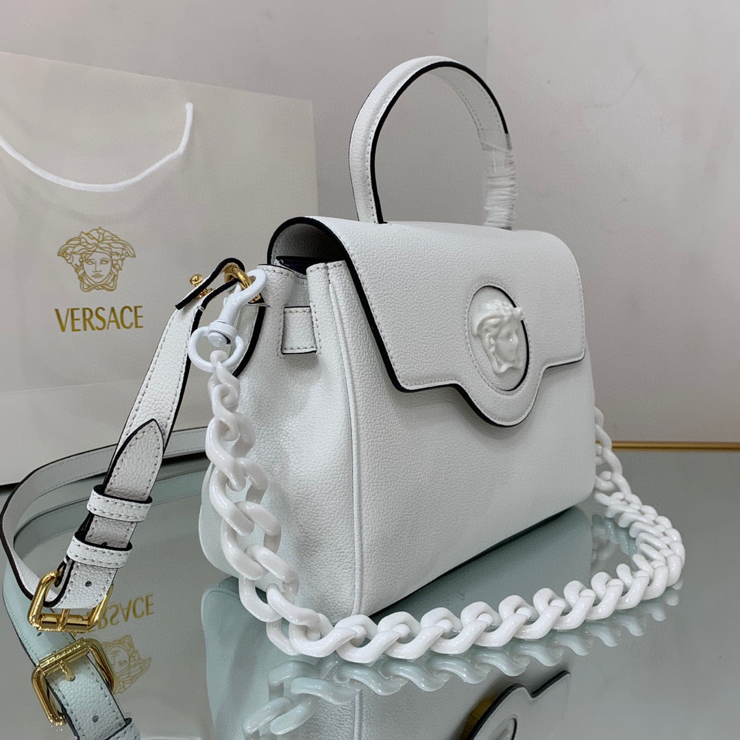 Versace DBFI039 La Medusa Medium Handbag 1039 White