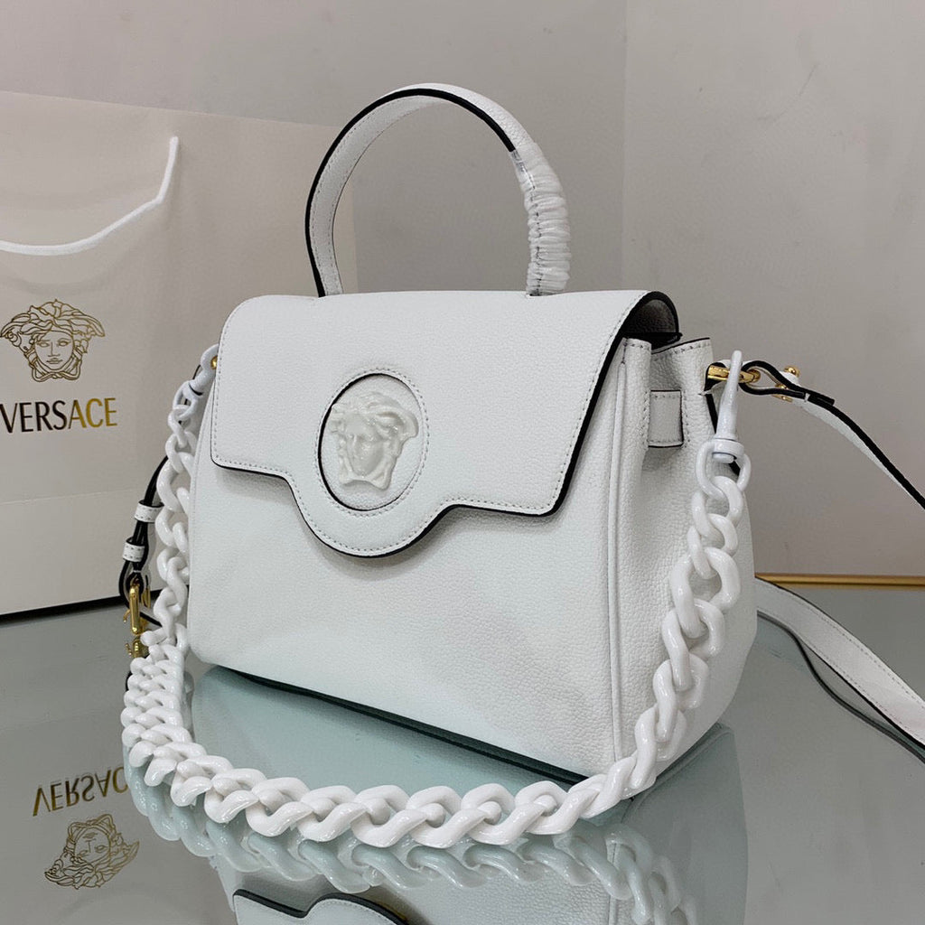 Versace DBFI039 La Medusa Medium Handbag 1039 White