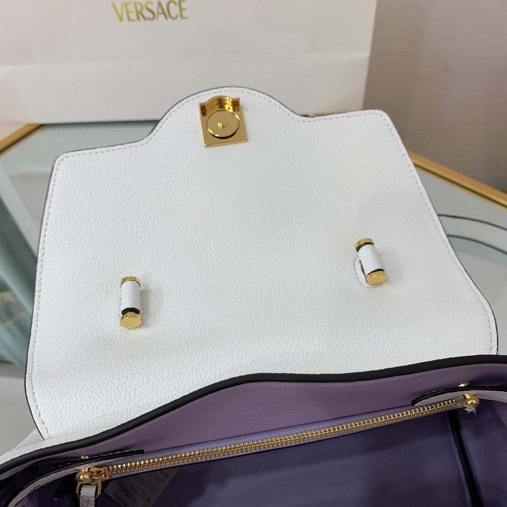 Versace DBFI039 La Medusa Medium Handbag 1039 White