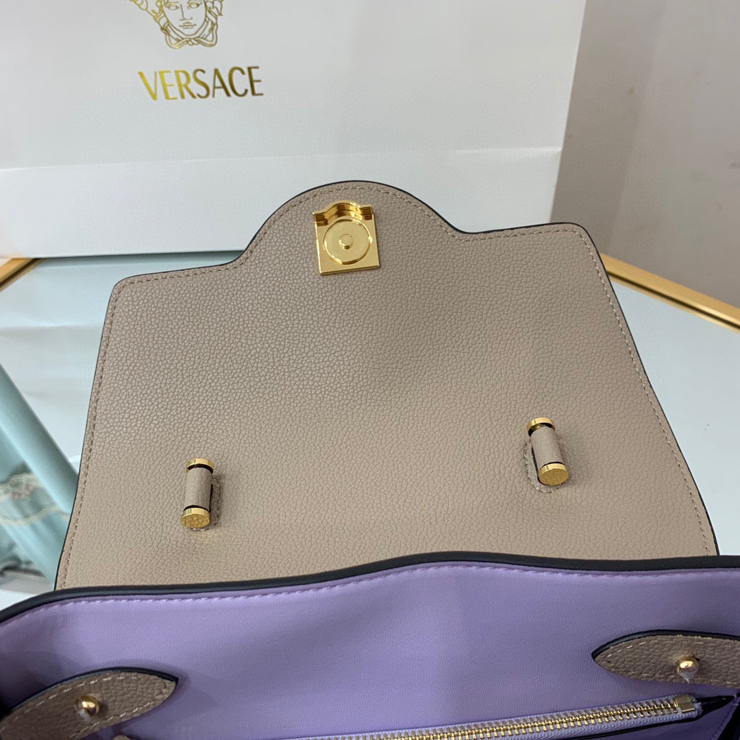 Versace DBFI039 La Medusa Medium Handbag 1039 Gray