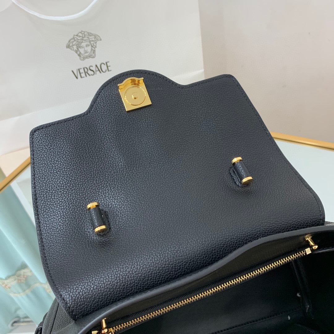 Versace DBFI039 La Medusa Medium Handbag 1039 Black Gold - Default Title - View 6