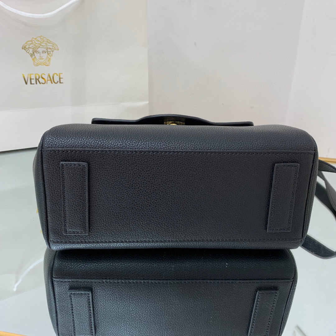 Versace DBFI039 La Medusa Medium Handbag 1039 Black Gold