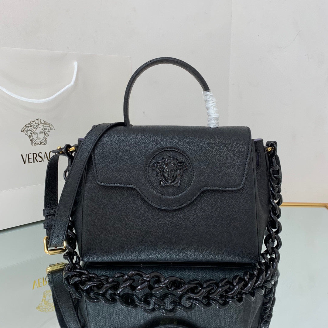 Versace DBFI039 La Medusa Medium Handbag 1039 Black - Default Title - View 1