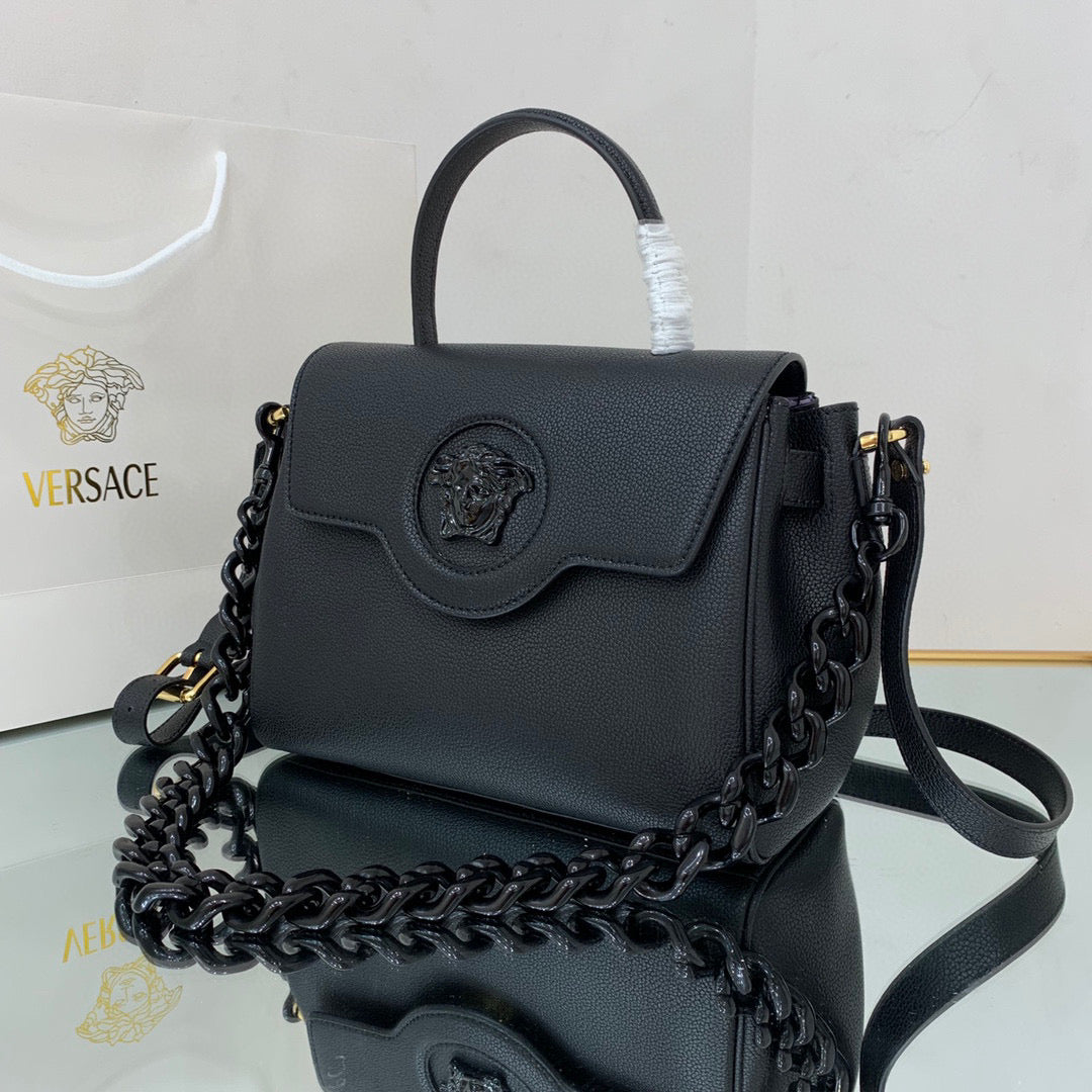 Versace DBFI039 La Medusa Medium Handbag 1039 Black