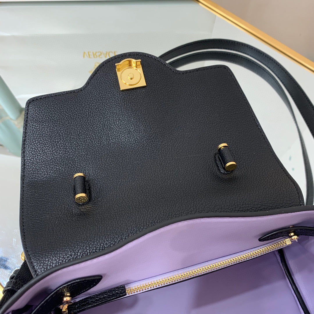 Versace DBFI039 La Medusa Medium Handbag 1039 Black