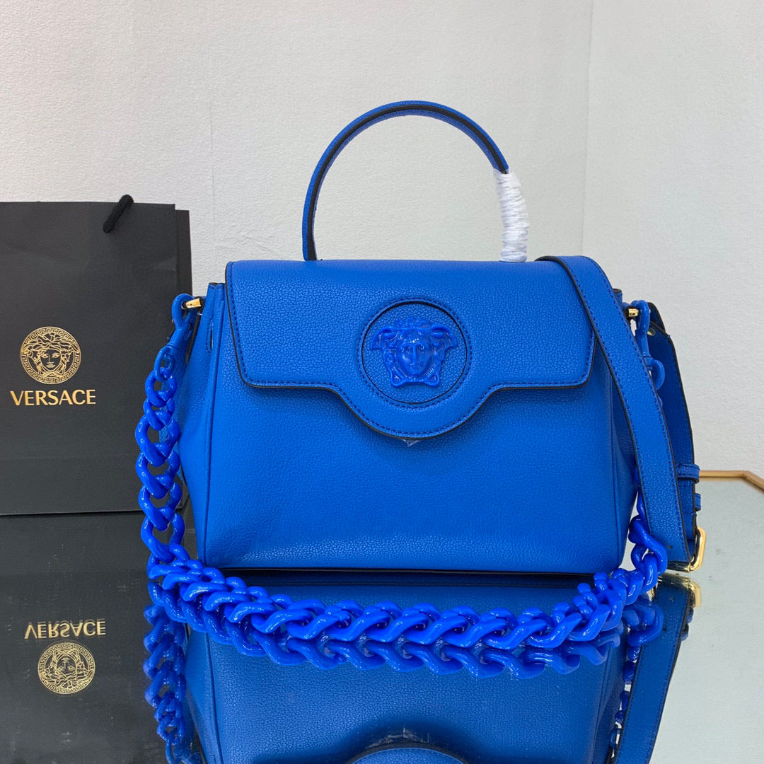 Versace DBFI039 La Medusa Medium Handbag 1039 Blue - Default Title - View 1