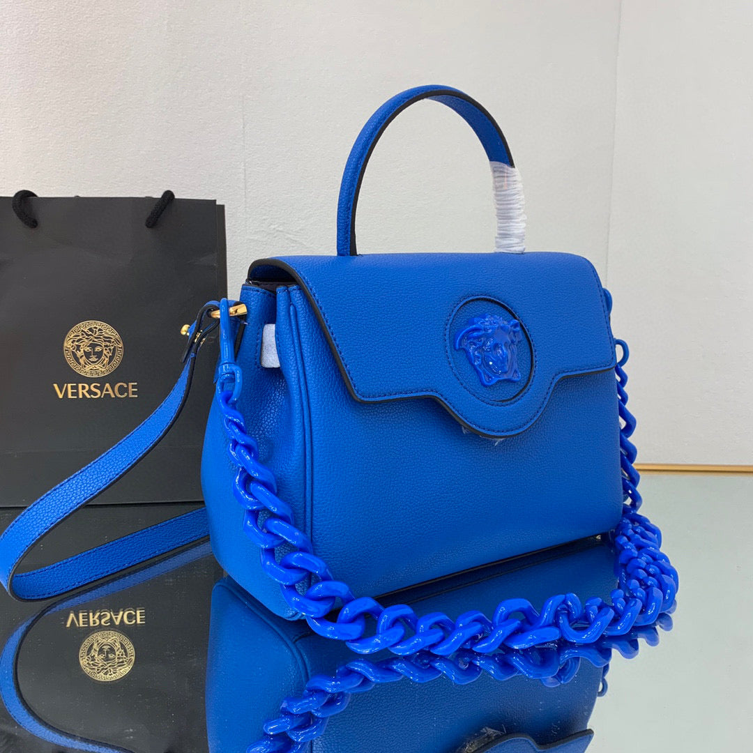 Versace DBFI039 La Medusa Medium Handbag 1039 Blue