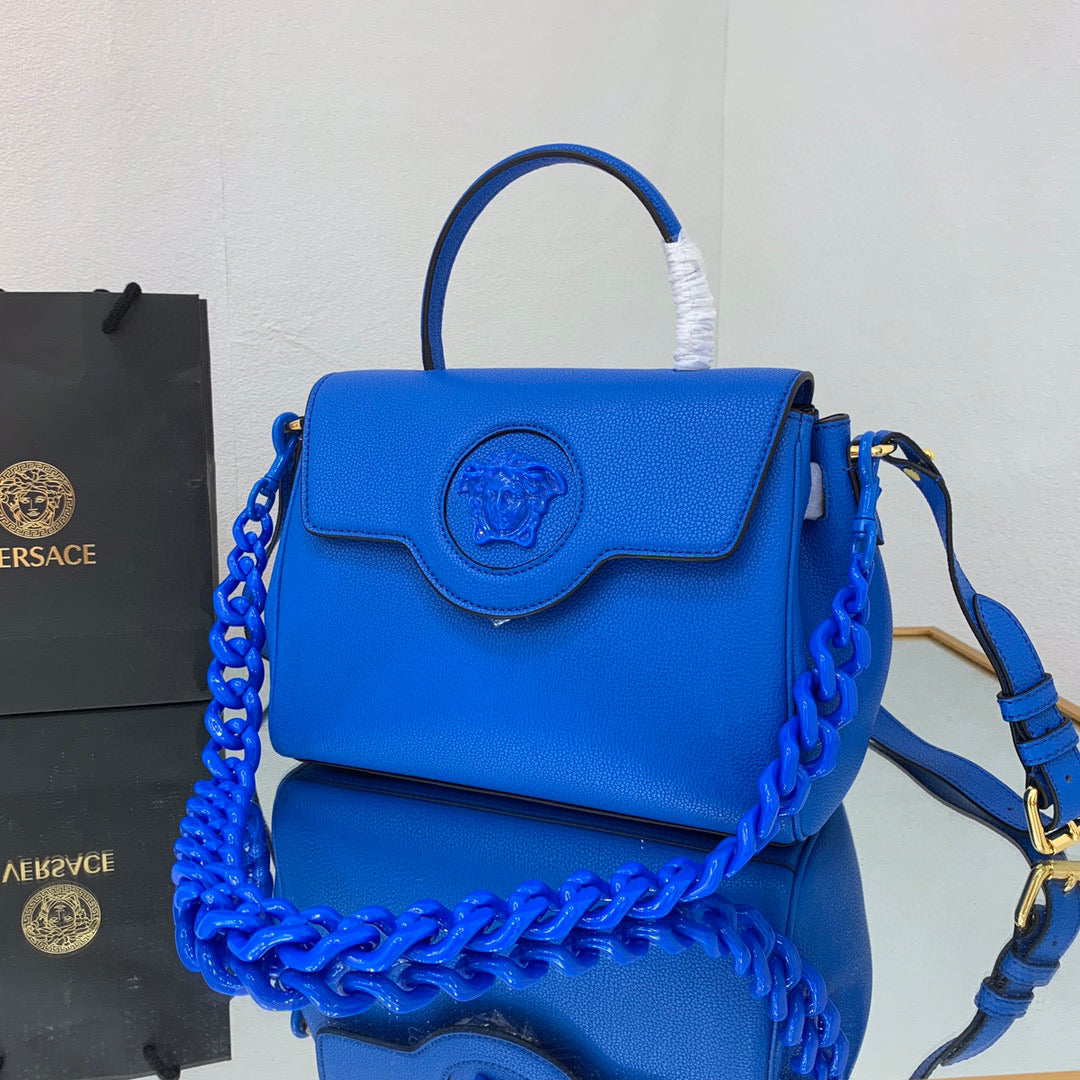 Versace DBFI039 La Medusa Medium Handbag 1039 Blue