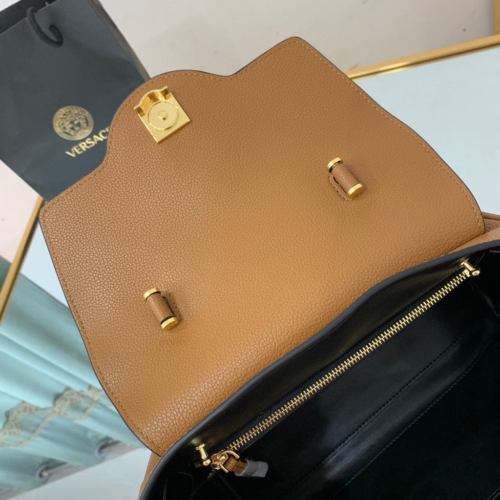 Versace DBFI039 La Medusa Medium Handbag 1039 Tan