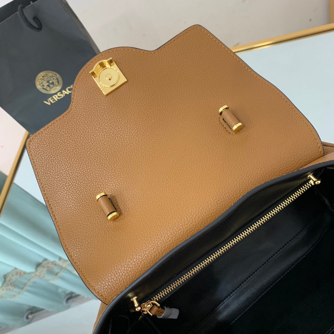 Versace DBFI039 La Medusa Medium Handbag 1039 Tan