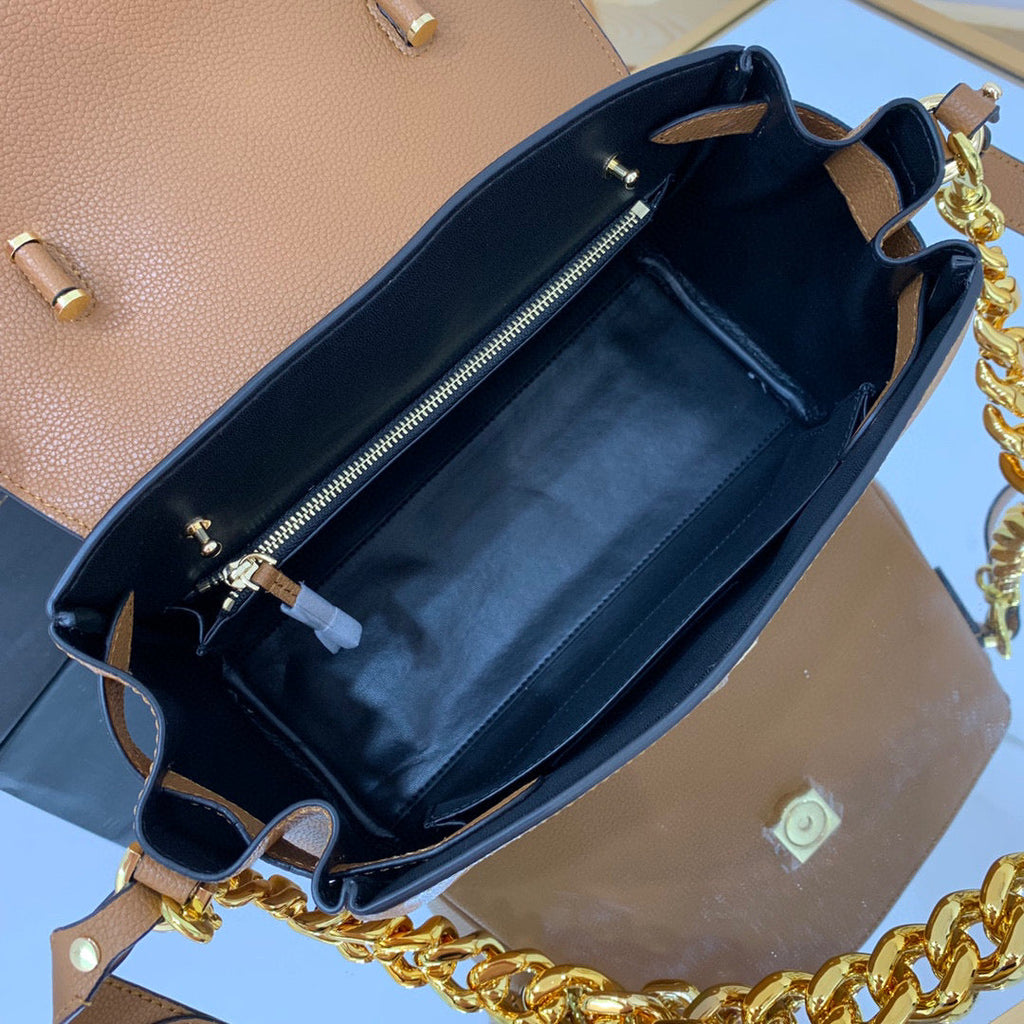 Versace DBFI039 La Medusa Medium Handbag 1039 Tan