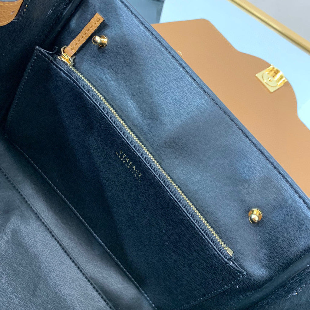 Versace DBFI039 La Medusa Medium Handbag 1039 Tan