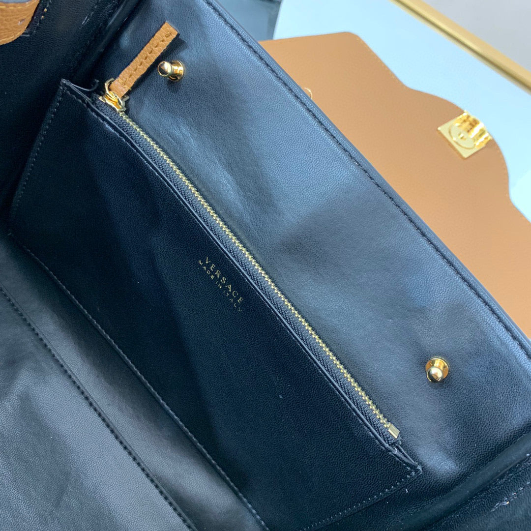 Versace DBFI039 La Medusa Medium Handbag 1039 Tan