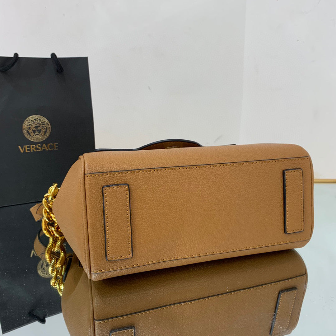 Versace DBFI039 La Medusa Medium Handbag 1039 Tan