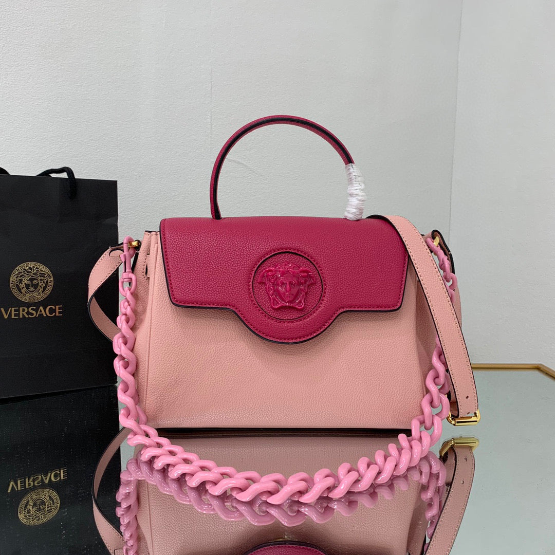 Versace DBFI039 La Medusa Medium Handbag 1039 Pink Plum - Default Title - View 1