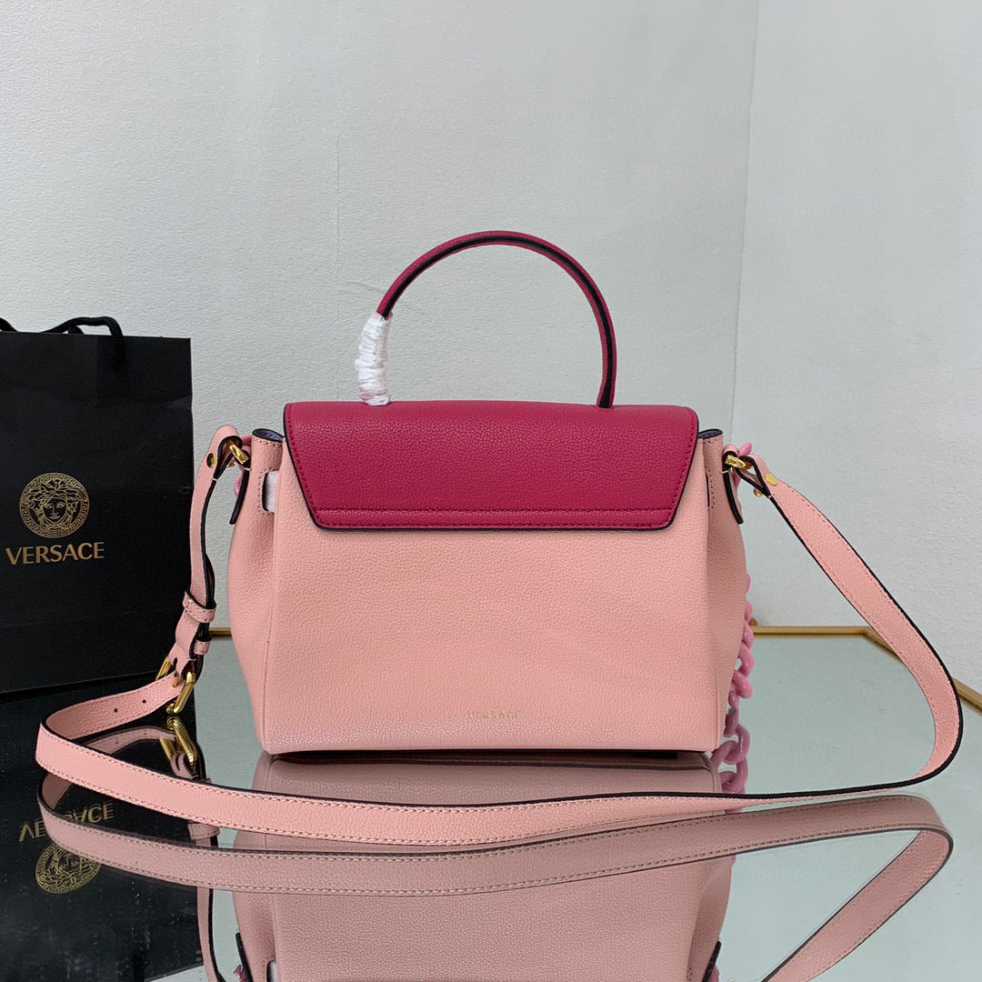 Versace DBFI039 La Medusa Medium Handbag 1039 Pink Plum