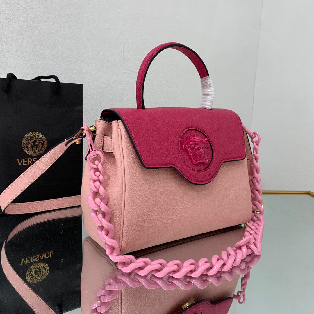 Versace DBFI039 La Medusa Medium Handbag 1039 Pink Plum