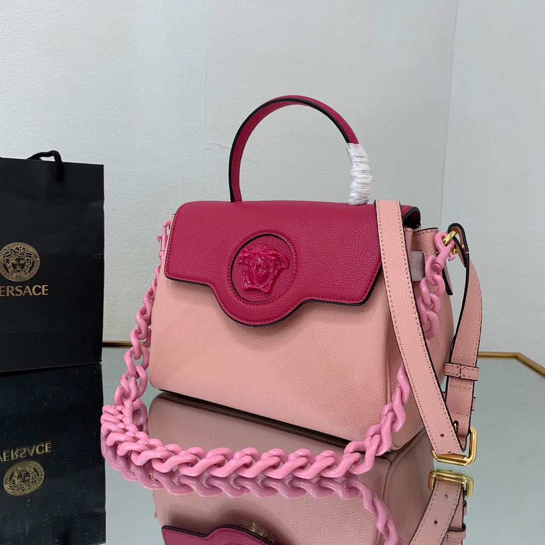 Versace DBFI039 La Medusa Medium Handbag 1039 Pink Plum