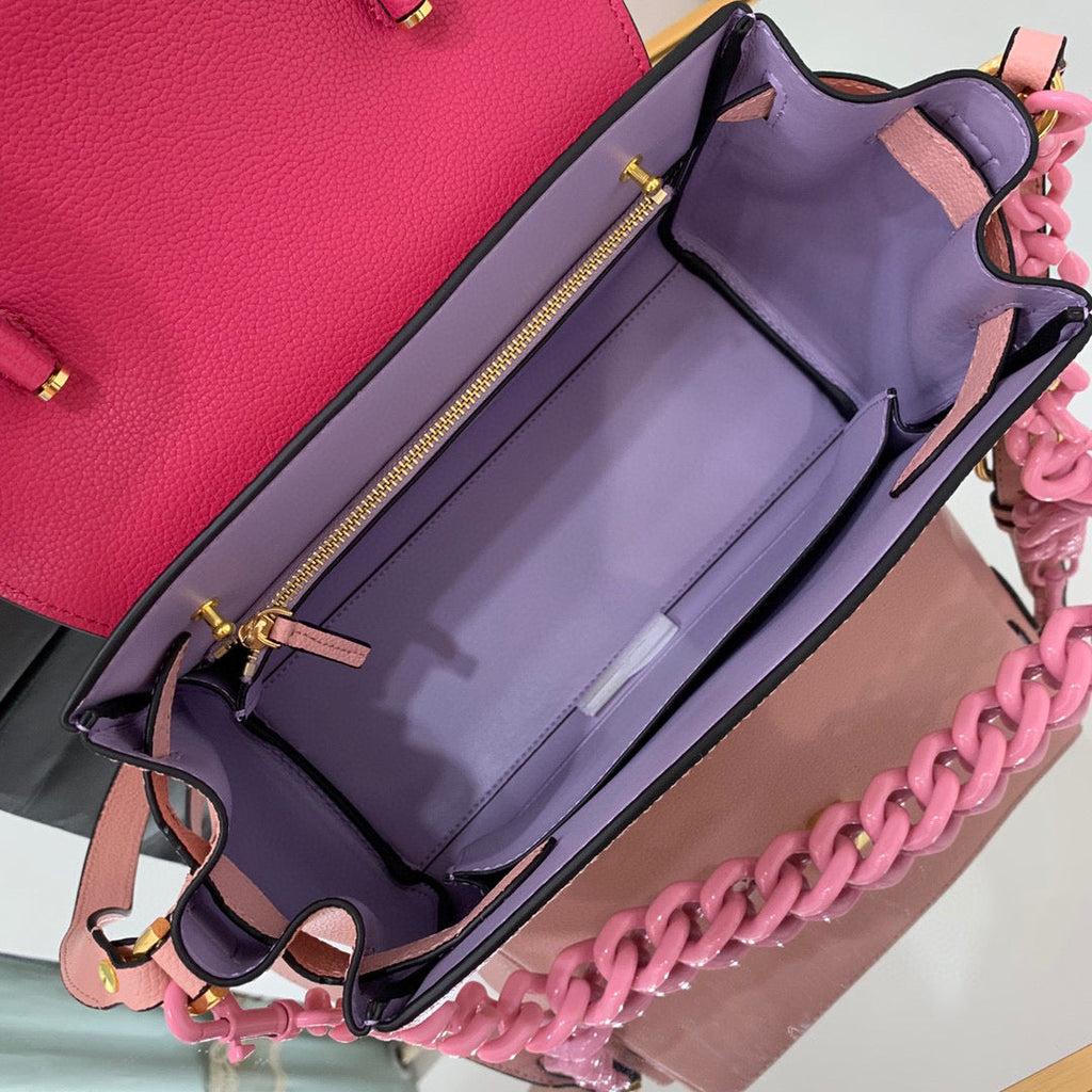 Versace DBFI039 La Medusa Medium Handbag 1039 Pink Plum
