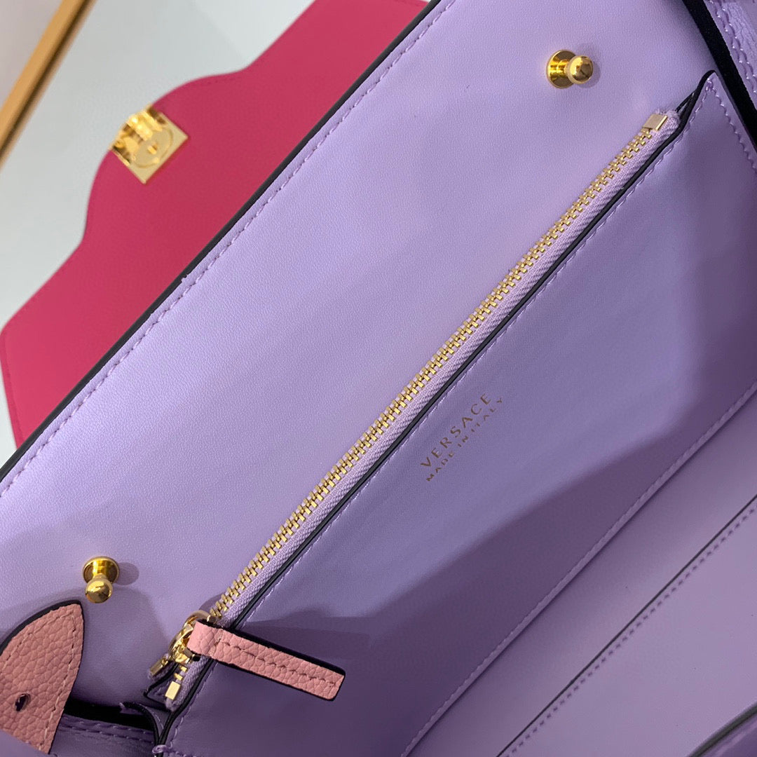 Versace DBFI039 La Medusa Medium Handbag 1039 Pink Plum
