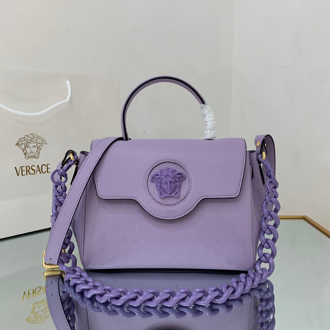 Versace DBFI039 La Medusa Medium Handbag 1039 Purple