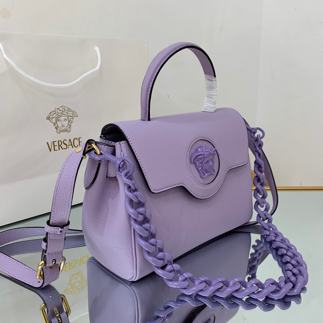 Versace DBFI039 La Medusa Medium Handbag 1039 Purple