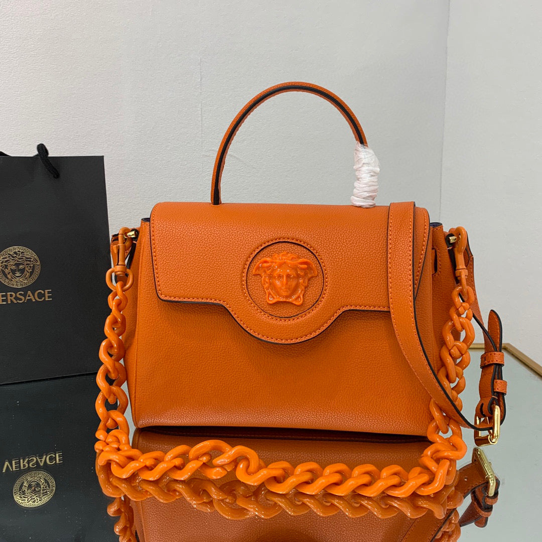 Versace DBFI039 La Medusa Medium Handbag 1039 Orange