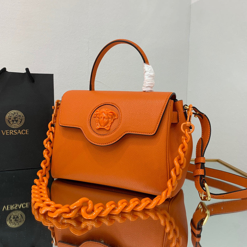 Versace DBFI039 La Medusa Medium Handbag 1039 Orange