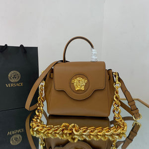 Versace DBFI040 La Medusa Small Handbag 1040 Tan - Default Title - View 1